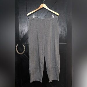 Eileen Fisher Charcoal Gray Super Soft Tencel Tapered Leg Casual Pants Sz M